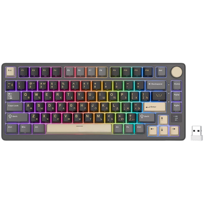 Klawiatura mechaniczna Royal Kludge M75 Brown Switch grafitowa