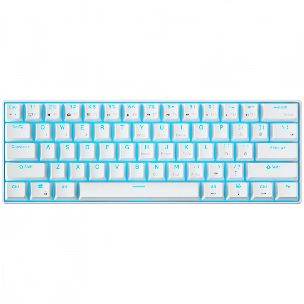 Klawiatura mechaniczna Royal Kludge 61 Red Switch biała