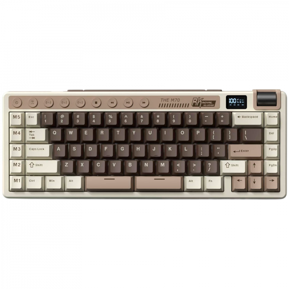 Klawiatura mechaniczna Royal Kludge M70 Cream Switch szara
