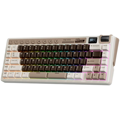 Klawiatura mechaniczna Royal Kludge M70 Beige Switch szara
