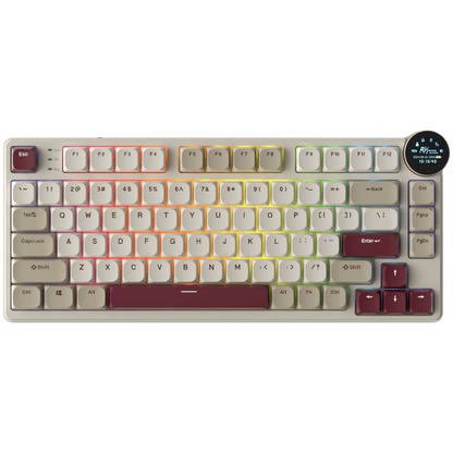Klawiatura mechaniczna Royal Kludge N80 Brown Switch różowa