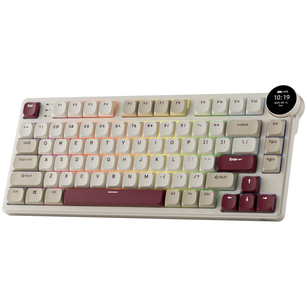 Klawiatura mechaniczna Royal Kludge N80 Brown Switch różowa