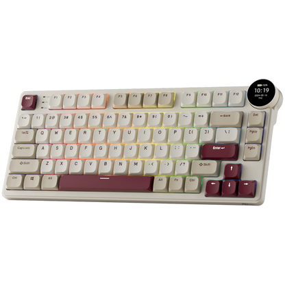 Klawiatura mechaniczna Royal Kludge N80 Brown Switch różowa