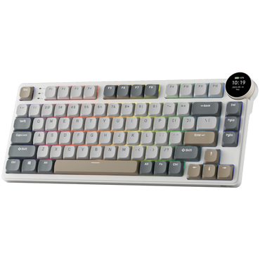Klawiatura mechaniczna Royal Kludge N80 Brown Switch perłowa