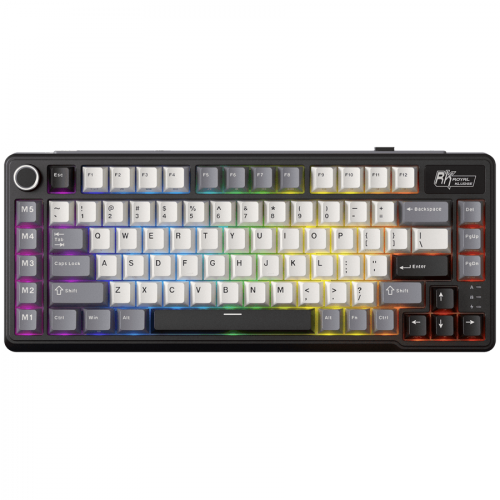 Klawiatura mechaniczna Royal Kludge L75 Beige Switch czarna