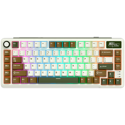Klawiatura mechaniczna Royal Kludge L75 Beige Switch zielona