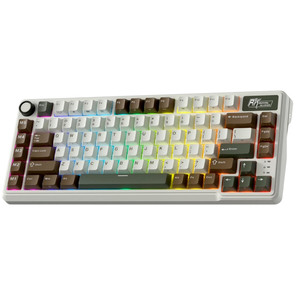 Klawiatura mechaniczna Royal Kludge L75 Beige Switch zielona
