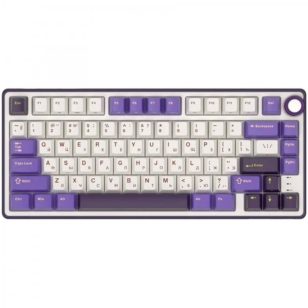 Klawiatura mechaniczna Royal Kludge R75 Silver Switch fioletowa