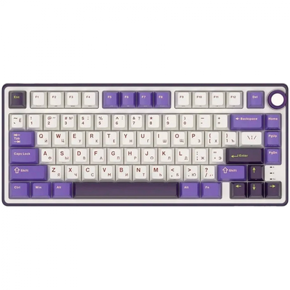 Klawiatura mechaniczna Royal Kludge R75 Silver Switch fioletowa