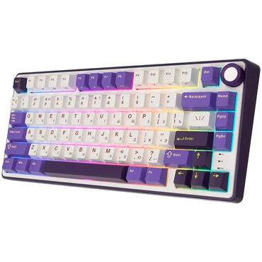 ROYAL KLUDGE R75 Wired Gaming Keyboard with RGB Backlight Blackberry Mousse