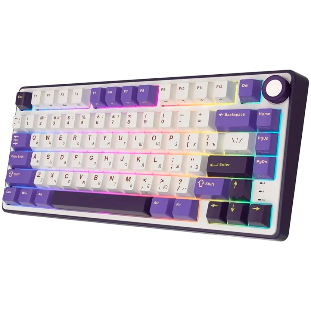 Klawiatura mechaniczna Royal Kludge R75 Silver Switch fioletowa