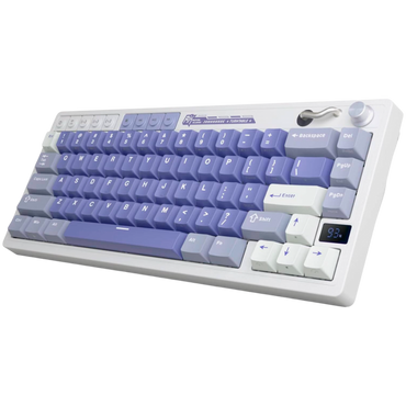 Klawiatura mechaniczna Royal Kludge M65 Cream Switch niebieska