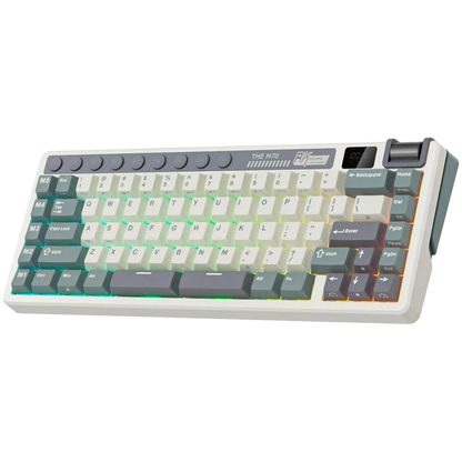 Klawiatura mechaniczna Royal Kludge M70 Beige Switch fioletowa