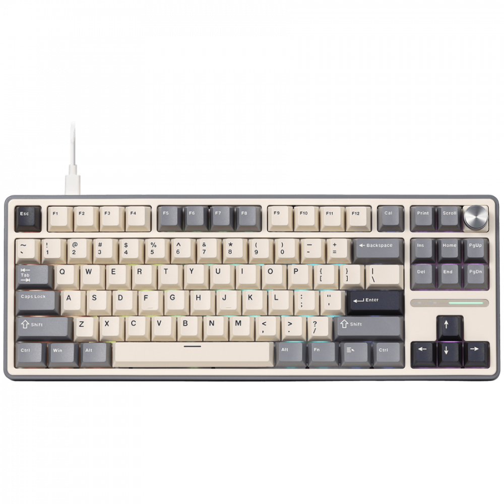 Klawiatura gamingowa ROYAL KLUDGE R87Pro Half Grey
