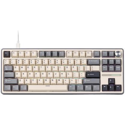 Klawiatura gamingowa ROYAL KLUDGE R87Pro Half Grey