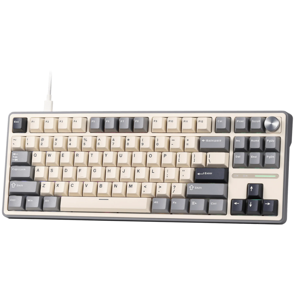 Klawiatura gamingowa ROYAL KLUDGE R87Pro przewodowa RGB Half Grey