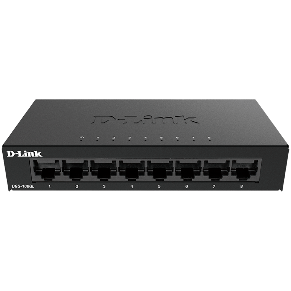 D-LINK 8-Port Gigabit Ethernet Switch schwarz