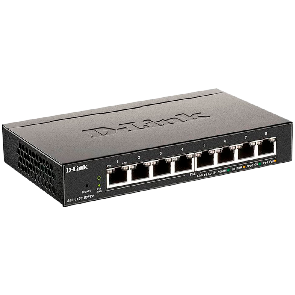 D-Link 8-Port Gigabit Smart Managed PoE Switch 1000 Mbit/s schwarz