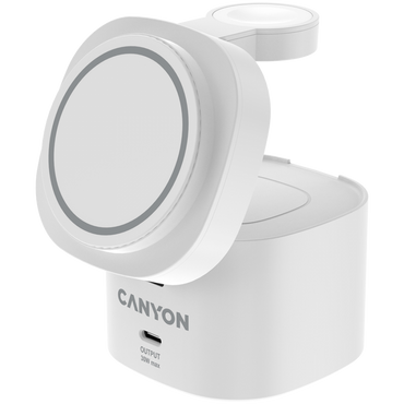 4-in-1 30W USB-C Canyon OnCharge 405 Charging Station White (Adapter Not Included)