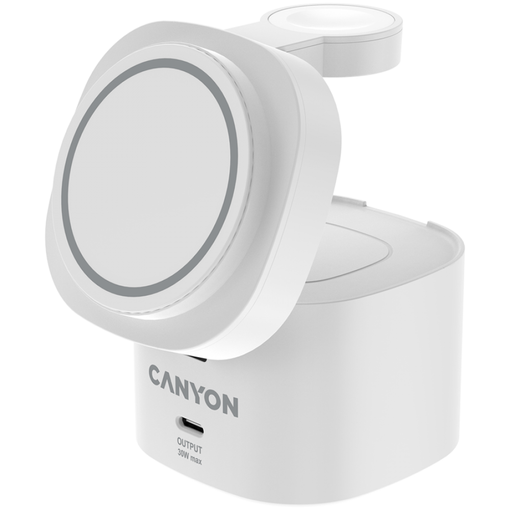 4-in-1 30W Ladestation + 65W USB-C Adapter Canyon OnCharge 405 weiß