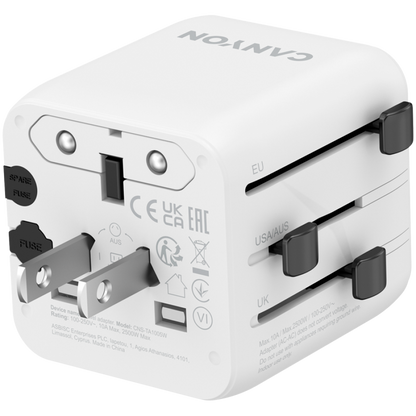 Adapter podróżny EU/UK/US/AUS Canyon OnTour One biały