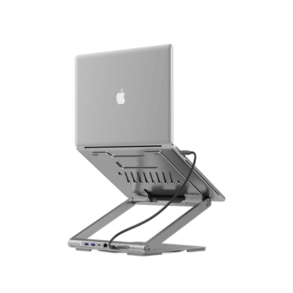 Laptopständer mit USB-C-Hub, HDMI, RJ45, PD Canyon OnStand 2 Grau