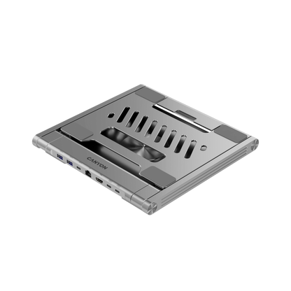 Laptopständer mit USB-C-Hub, HDMI, RJ45, PD Canyon OnStand 2 Grau