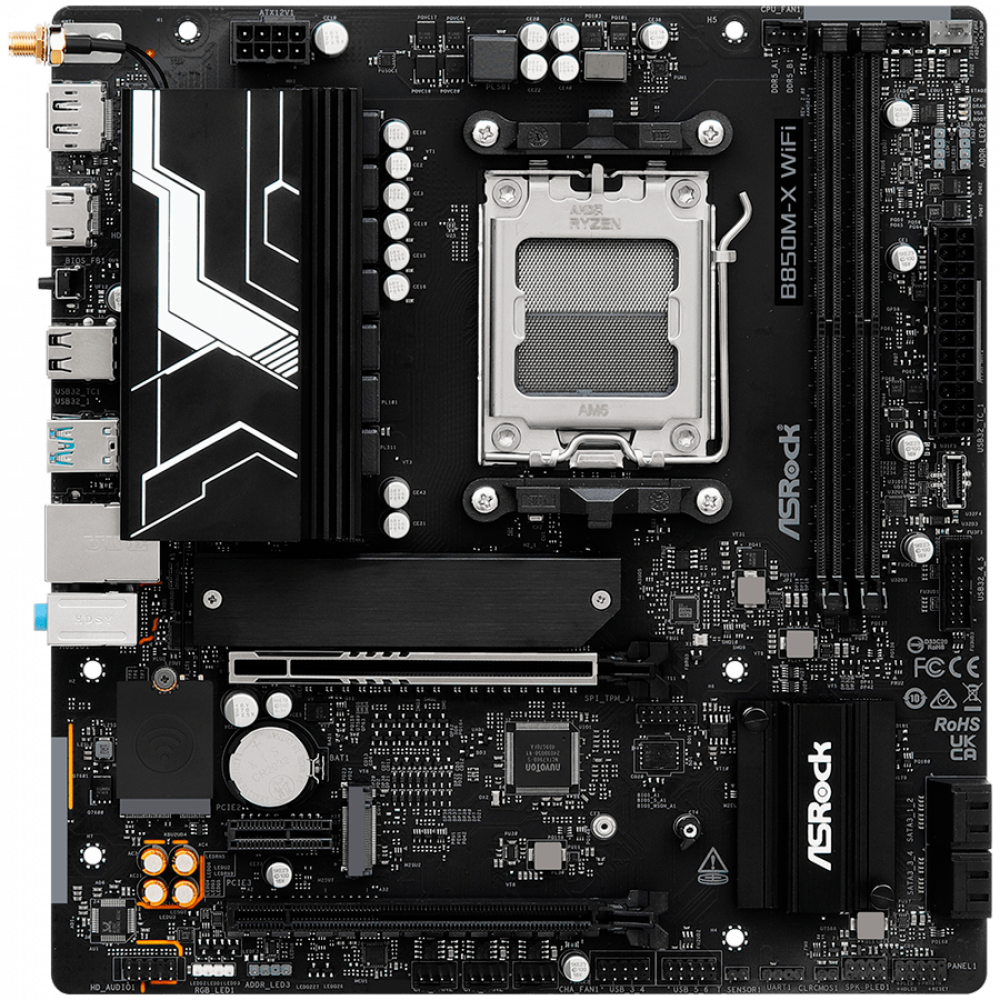 ASROCK B850M X WIFI R2.0 Micro ATX Mainboard mit Wi-Fi 6E