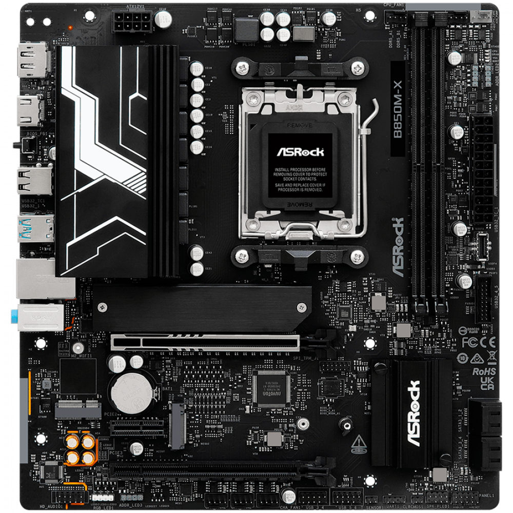 Płyta główna ASROCK B850M X R2.0 Micro ATX do procesorów AMD Ryzen 7000 series DDR5 8200 MHz