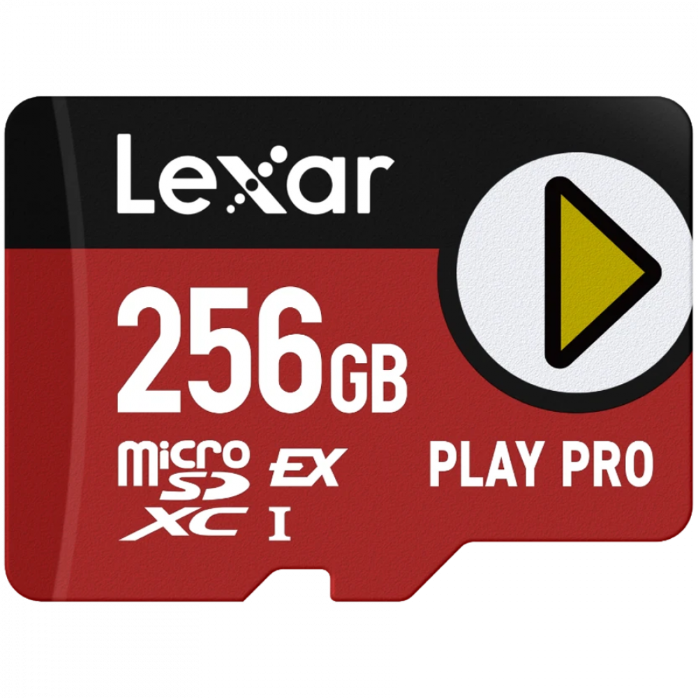 Karta microSD Lexar PLAY PRO 256 GB UHS-I V30 czerwona/czarna