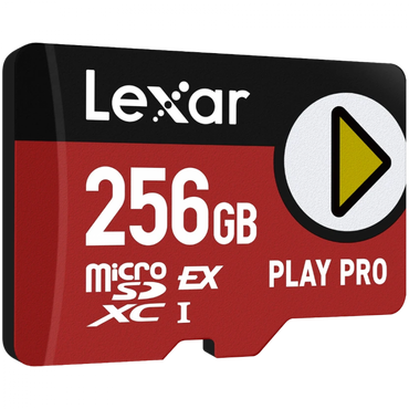 Karta microSD Lexar PLAY PRO 256 GB UHS-I V30 czerwona/czarna
