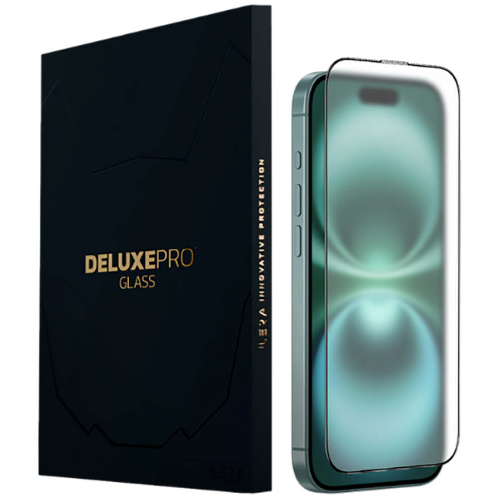 iLera DeLuxe Frosted Tempered Glass for iPhone 16 matte