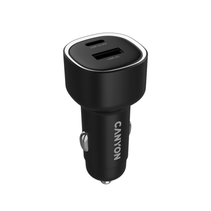 CANYON Ładowarka samochodowa OnDrive 48 PD 48W USB A USB C czarna