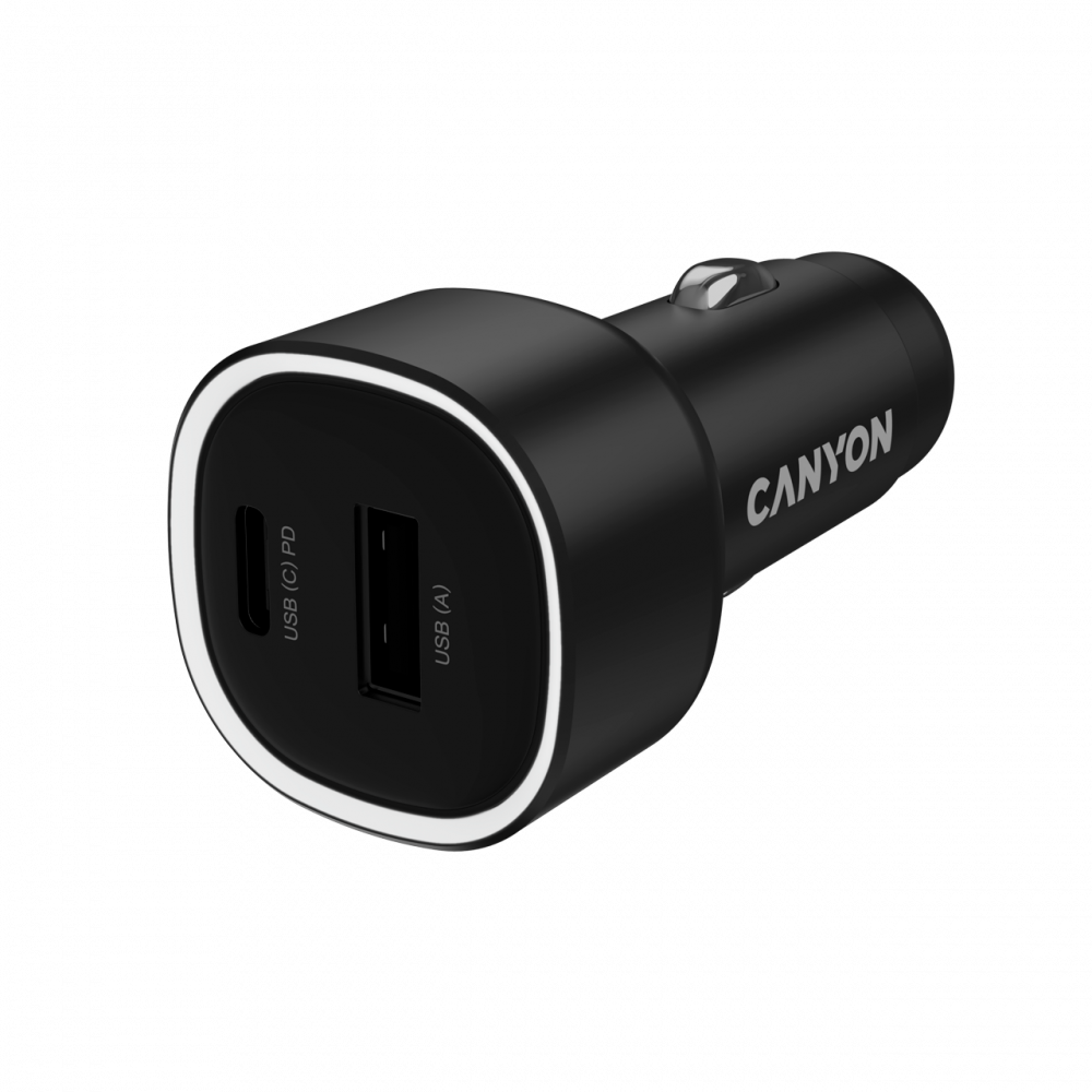 CANYON Ładowarka samochodowa OnDrive 85 PD 85W USB A USB C czarna