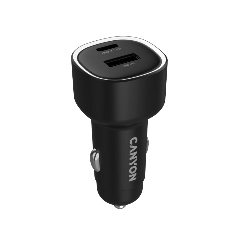 CANYON Ładowarka samochodowa OnDrive 85 PD 85W USB A USB C czarna