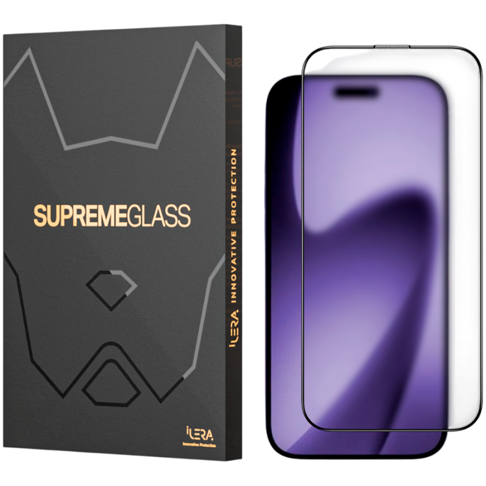Szkło ochronne matowe iLera FrostedGlass 2.0 do iPhone czarne