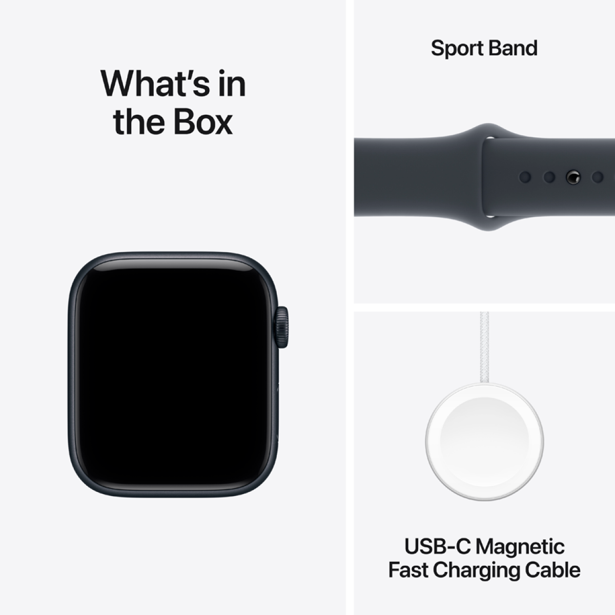 Apple Watch SE 3 GPS 44mm Midnight Aluminum Case with Midnight Sport Band M/L