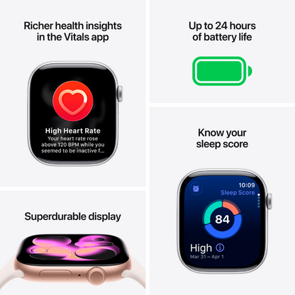Apple Watch Series 11 GPS Aluminum 46mm Silver Sport Watch