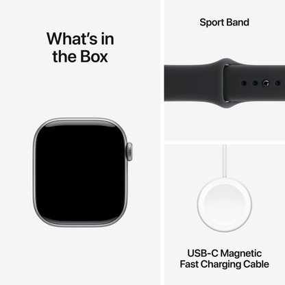 Apple Watch Series 11 GPS 42 mm Space Grey Aluminium z Black Sport Band