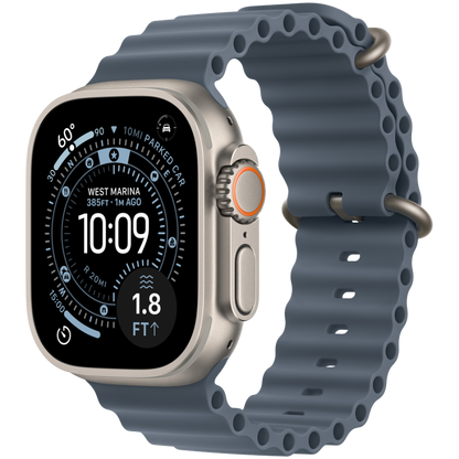 Apple Watch Ultra 3 Titanium with Blue Strap