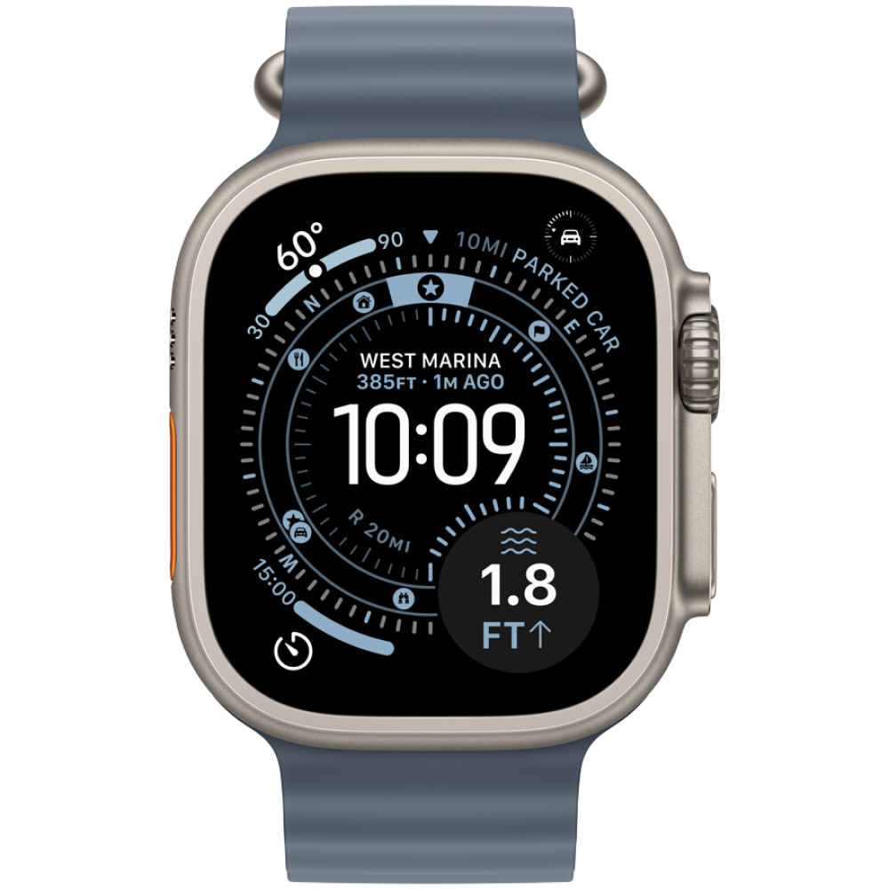 Apple Watch Ultra 3 Titanium with Blue Strap