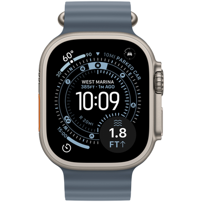 Apple Watch Ultra 3 Titanium with Blue Strap