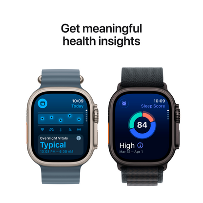 Apple Watch Ultra 3 Titanium with Blue Strap