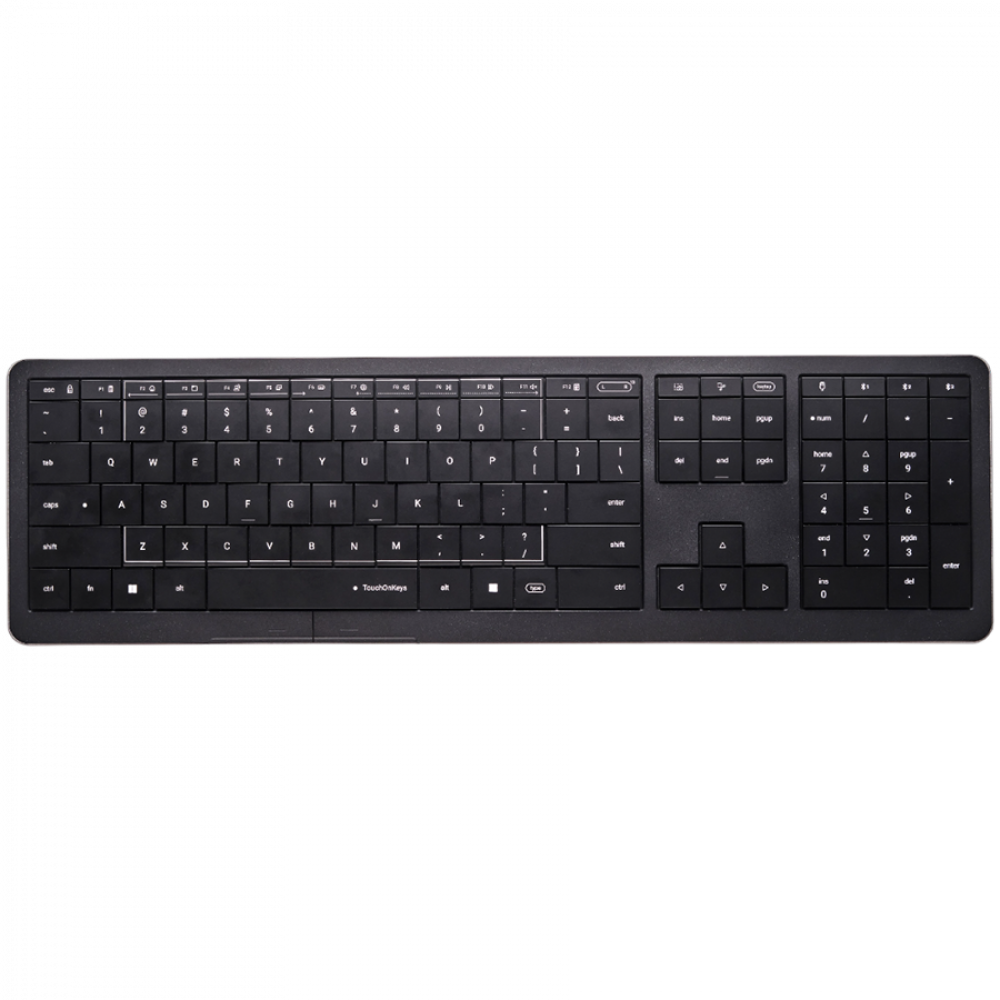 Klawiatura dotykowa CLEVETURA CLVX 1 RGB Windows/MacBook iMac Czarna