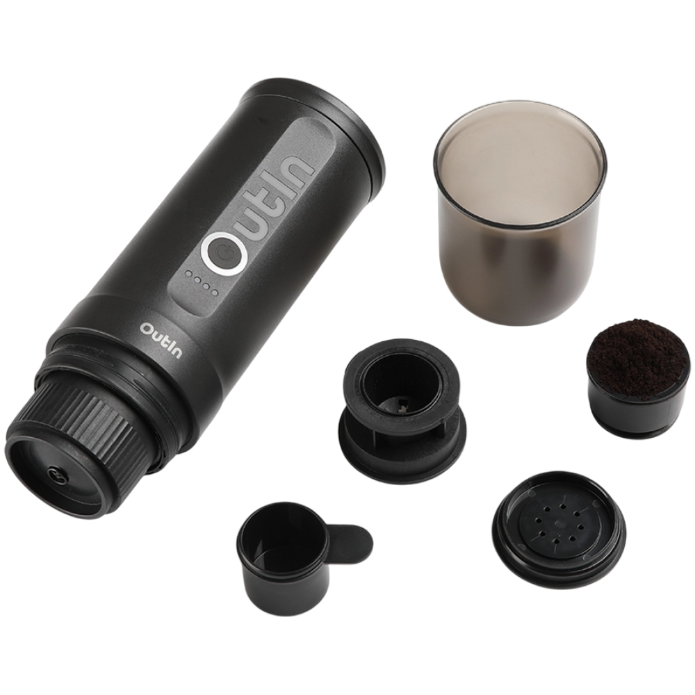 Outin Nano Espresso Machine OTEM 01 Space Gray z koszykiem