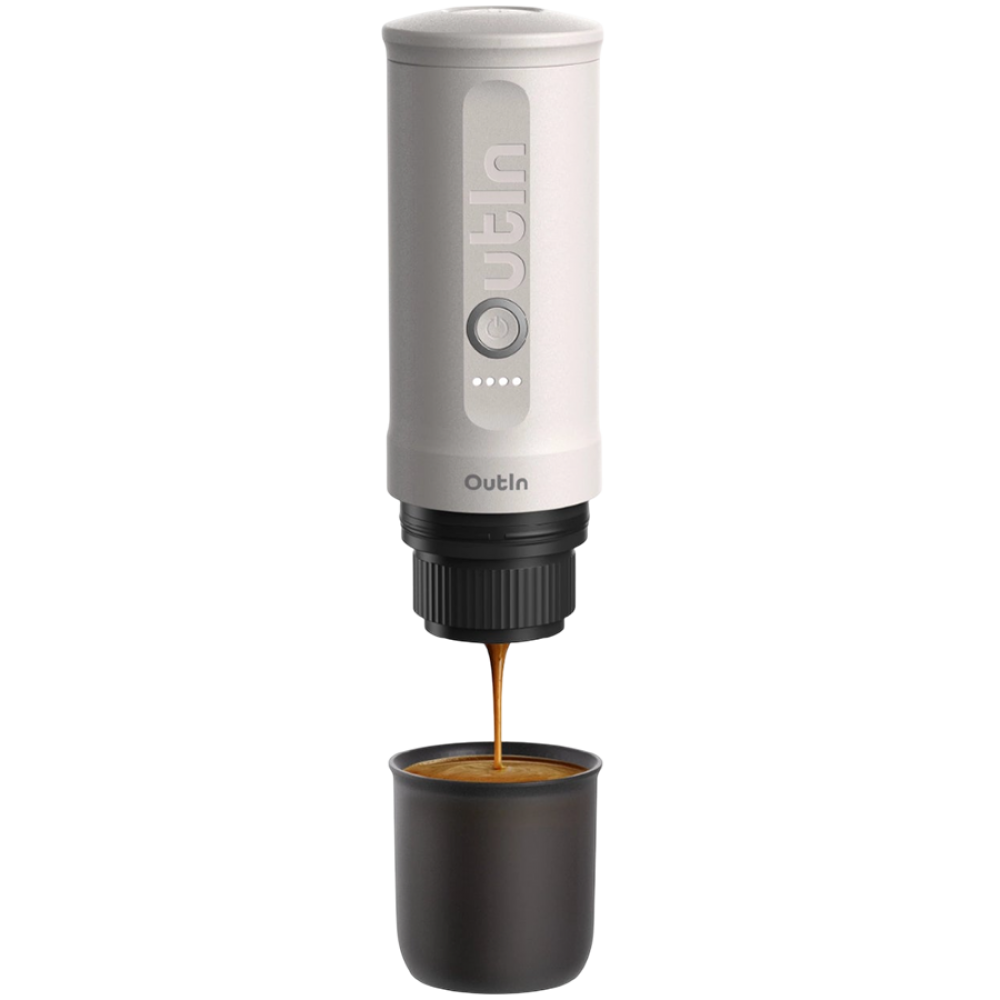 OutIn Nano Weihnachtsset Tragbare Kaffeemaschine + Korb 16-18 g