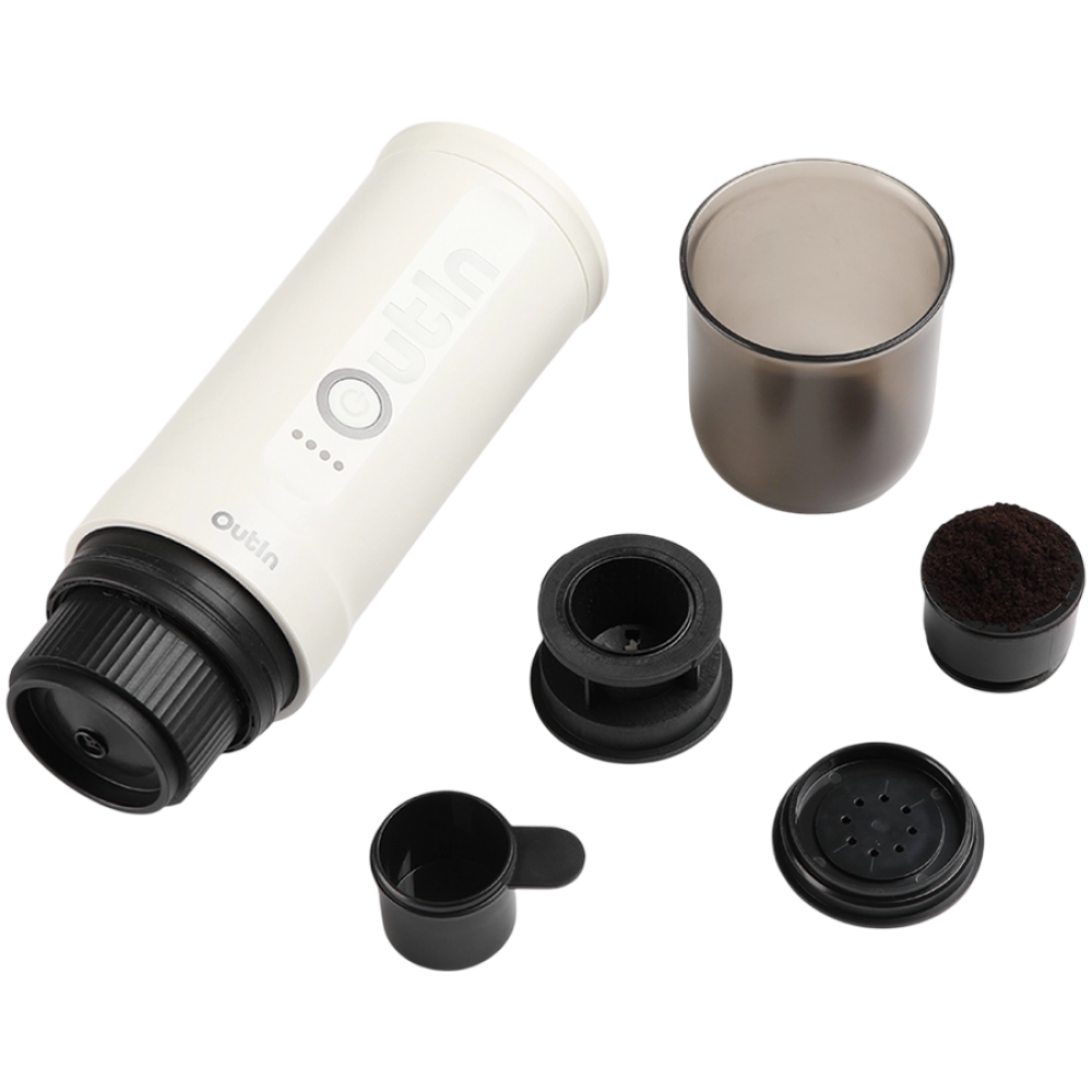 OutIn Nano Weihnachtsset Tragbare Kaffeemaschine + Korb 16-18 g