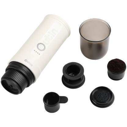 OutIn Nano Weihnachtsset Tragbare Kaffeemaschine + Korb 16-18 g