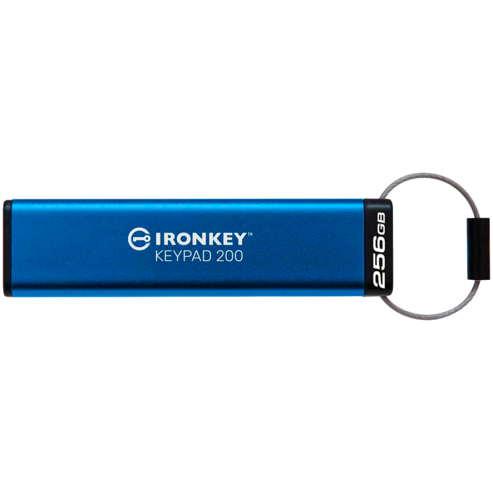 Dysk zewnętrzny KINGSTON IronKey Keypad 200 256 GB USB 3.2 niebieski