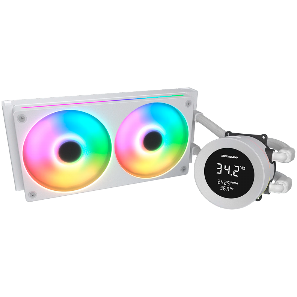 Chłodzenie wodne COUGAR Poseidon Vistek ARGB 240 biały